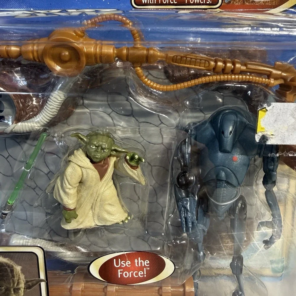 Vtg 2002 Star Wars Attack of the Clones YODA with Force Powers - NEW Sealed